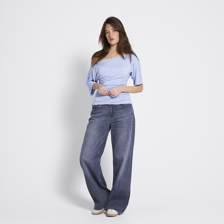 Off-shoulder top "Ida"  Blue